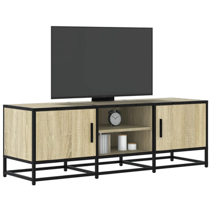 TV Cabinet Sonoma Oak 120x35x41 cm Engineered Wood and Metal
