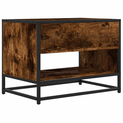 TV Cabinet Smoked Oak 61x40x46 cm Engineered Wood and Metal