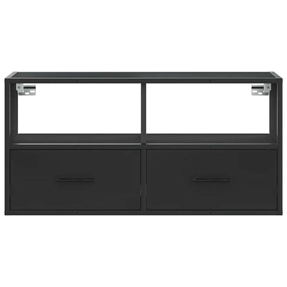 TV Cabinet Black 80x31x39.5 cm Engineered Wood and Metal