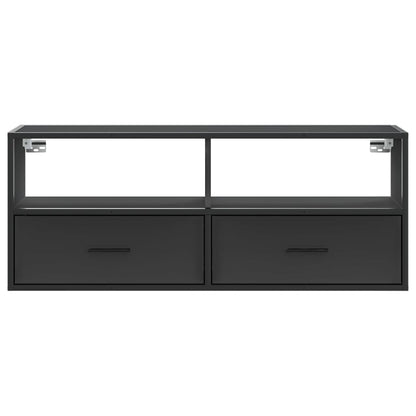 TV Cabinet Black 100x31x39.5 cm Engineered Wood and Metal