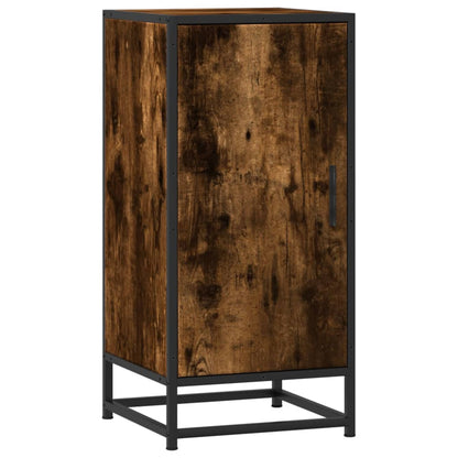 Sideboard Smoked Oak 35.5x35x76 cm Engineered Wood and Metal