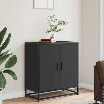 Sideboard Black 68x35x76 cm Engineered Wood and Metal