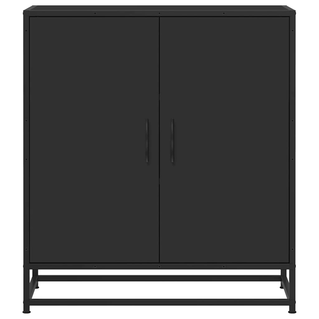 Sideboard Black 68x35x76 cm Engineered Wood and Metal