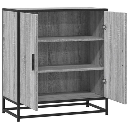 Sideboard Grey Sonoma 68x35x76 cm Engineered Wood and Metal