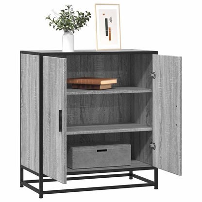 Sideboard Grey Sonoma 68x35x76 cm Engineered Wood and Metal