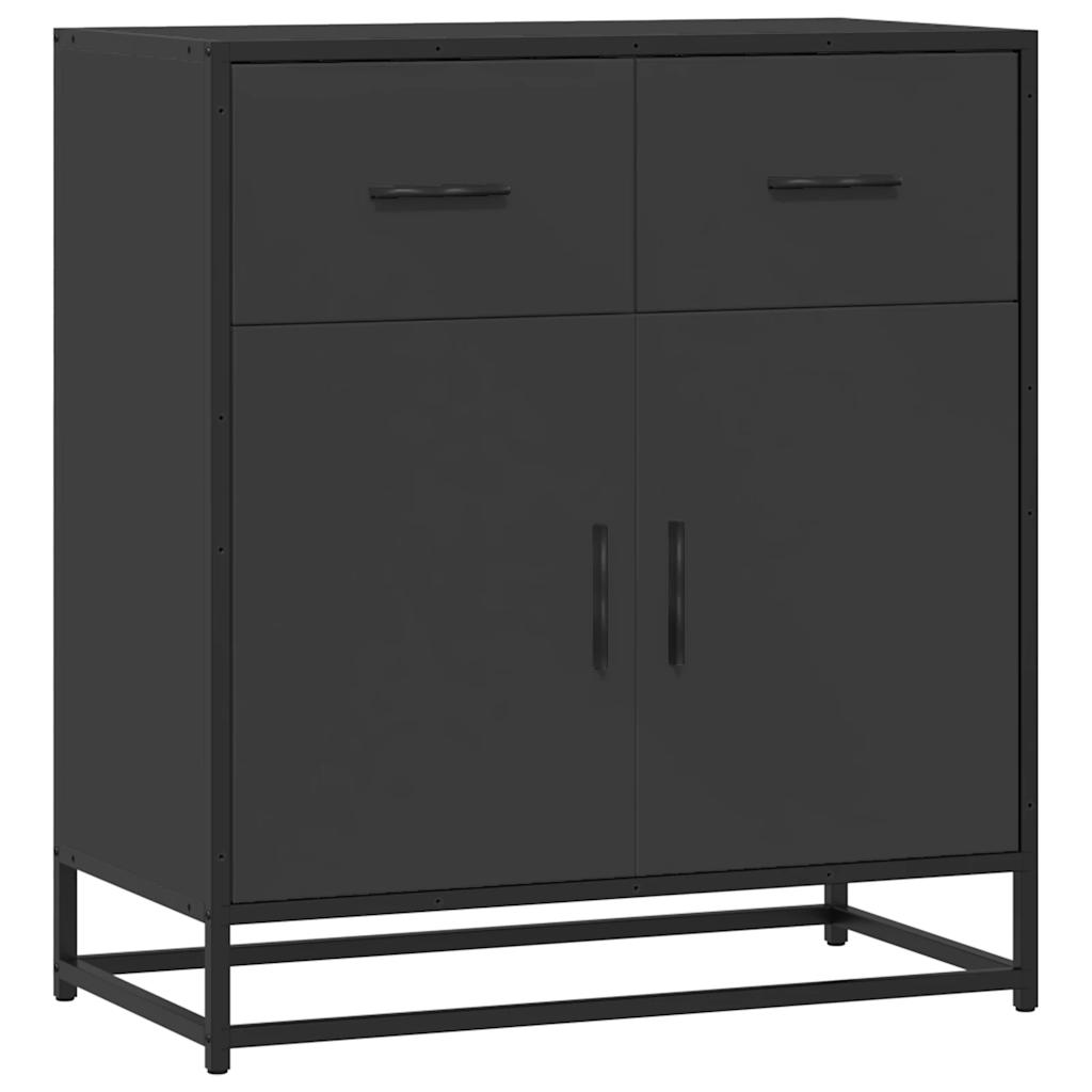 Sideboard Black 68x35x76 cm Engineered Wood and Metal