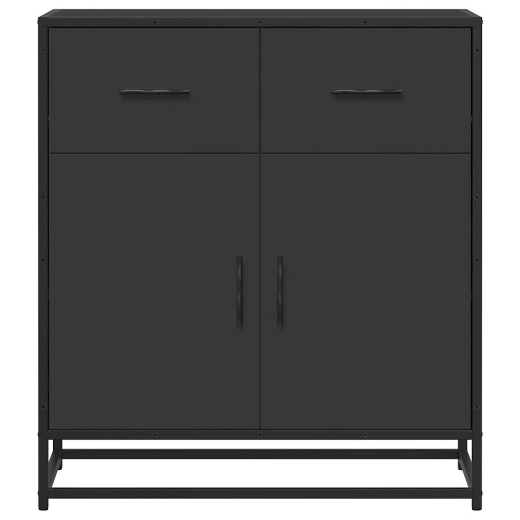 Sideboard Black 68x35x76 cm Engineered Wood and Metal