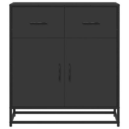 Sideboard Black 68x35x76 cm Engineered Wood and Metal