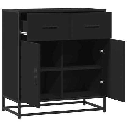 Sideboard Black 68x35x76 cm Engineered Wood and Metal