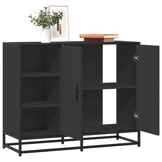 Sideboard Black 92x35x76 cm Engineered Wood