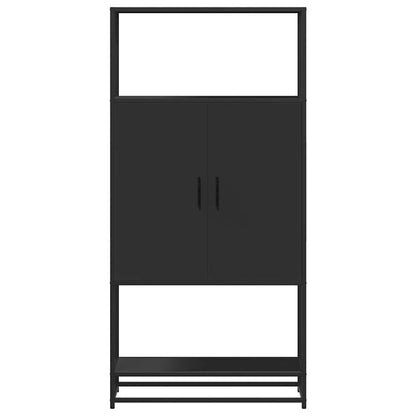 Highboard Black 68x35x139 cm Engineered Wood and Metal