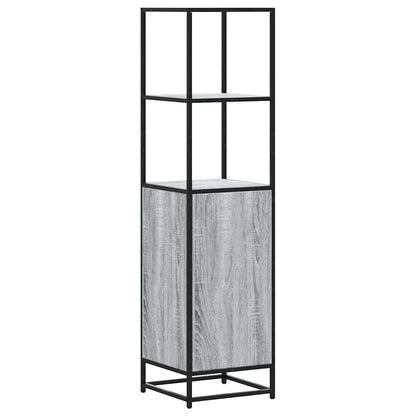 Highboard Grey Sonoma 35.5x35x139 cm Engineered Wood and Metal