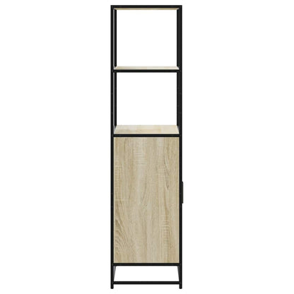 Highboard Sonoma Oak 68x35x139 cm Engineered Wood and Metal