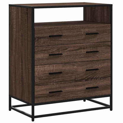 Drawer Cabinet Brown Oak 70x41x83.5 cm Engineered Wood