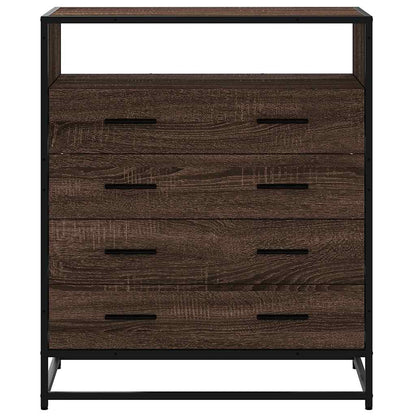 Drawer Cabinet Brown Oak 70x41x83.5 cm Engineered Wood