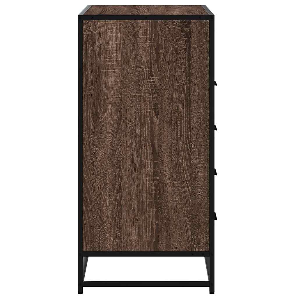 Drawer Cabinet Brown Oak 70x41x83.5 cm Engineered Wood