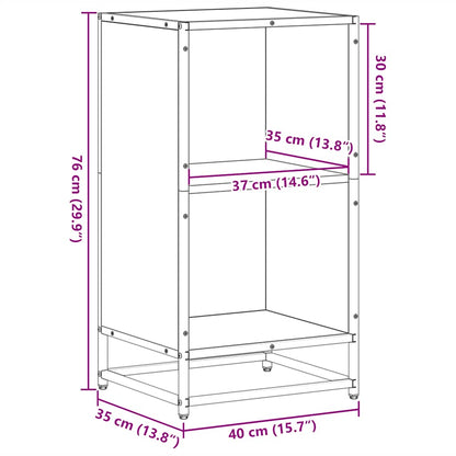 Book Cabinet Grey Sonoma 40x35x76 cm Engineered Wood