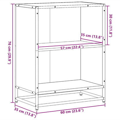 Book Cabinet Sonoma Oak 60x35x76 cm Engineered Wood