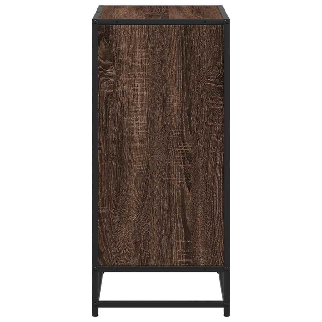 Book Cabinet Brown Oak 60x35x76 cm Engineered Wood