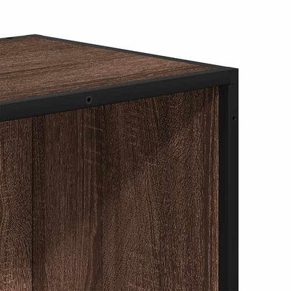 Book Cabinet Brown Oak 60x35x76 cm Engineered Wood