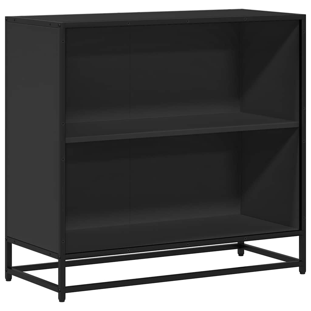 Book Cabinet Black 80x35x76 cm Engineered Wood