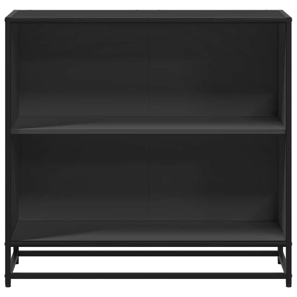 Book Cabinet Black 80x35x76 cm Engineered Wood