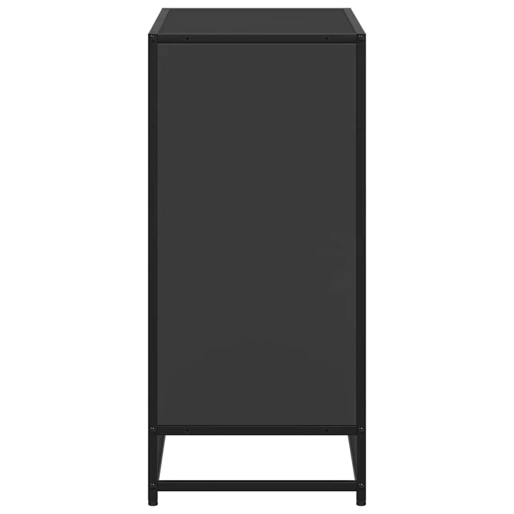 Book Cabinet Black 80x35x76 cm Engineered Wood