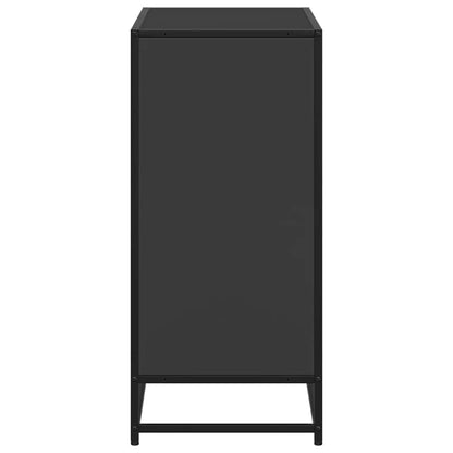 Book Cabinet Black 80x35x76 cm Engineered Wood