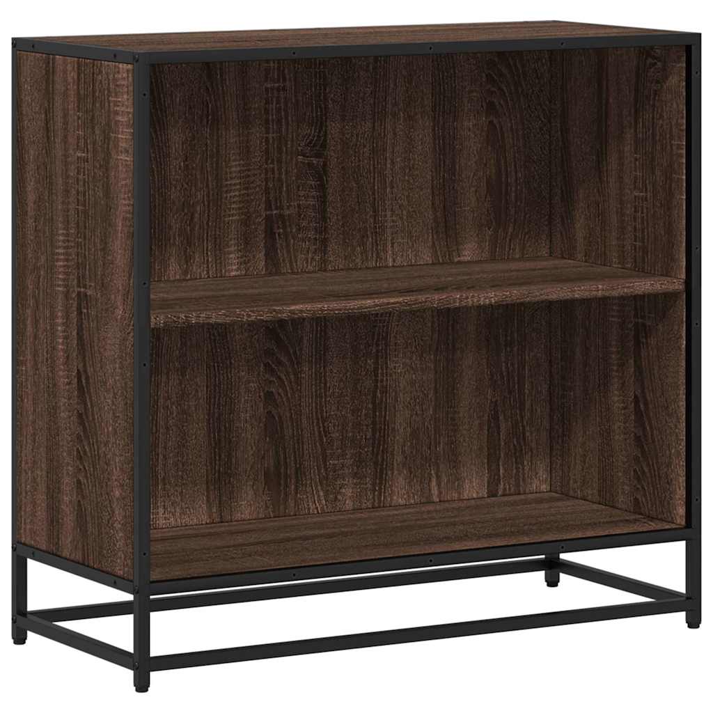 Book Cabinet Brown Oak 80x35x76 cm Engineered Wood