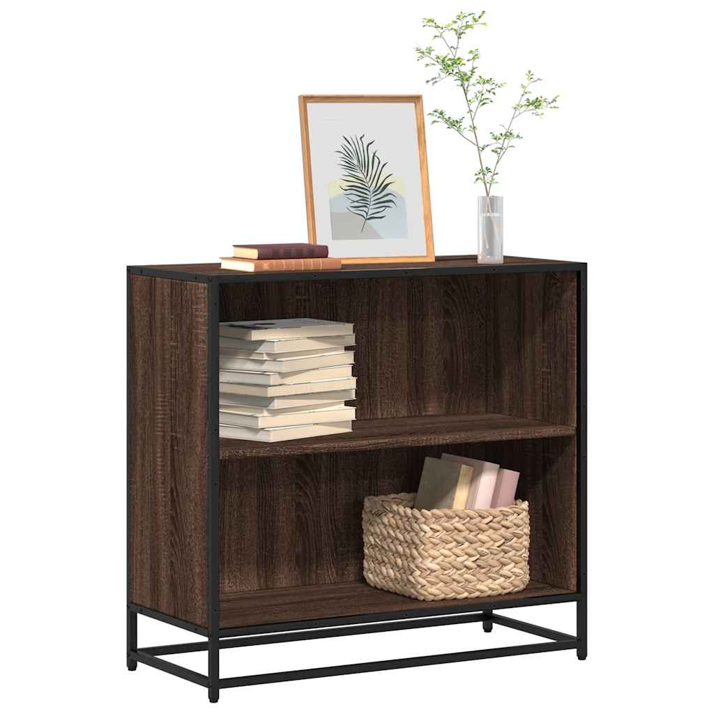 Book Cabinet Brown Oak 80x35x76 cm Engineered Wood