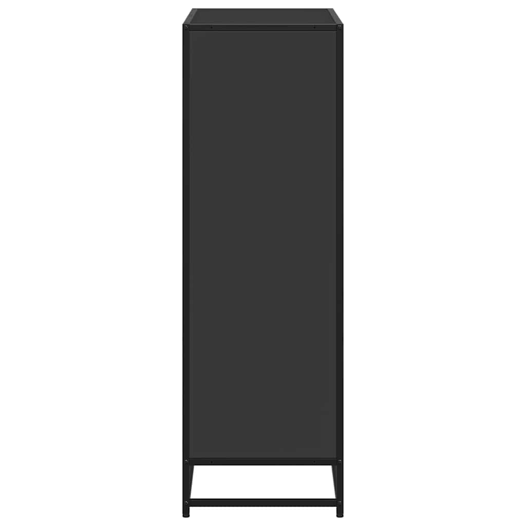 Book Cabinet Black 80.5x35x107.5 cm Engineered Wood