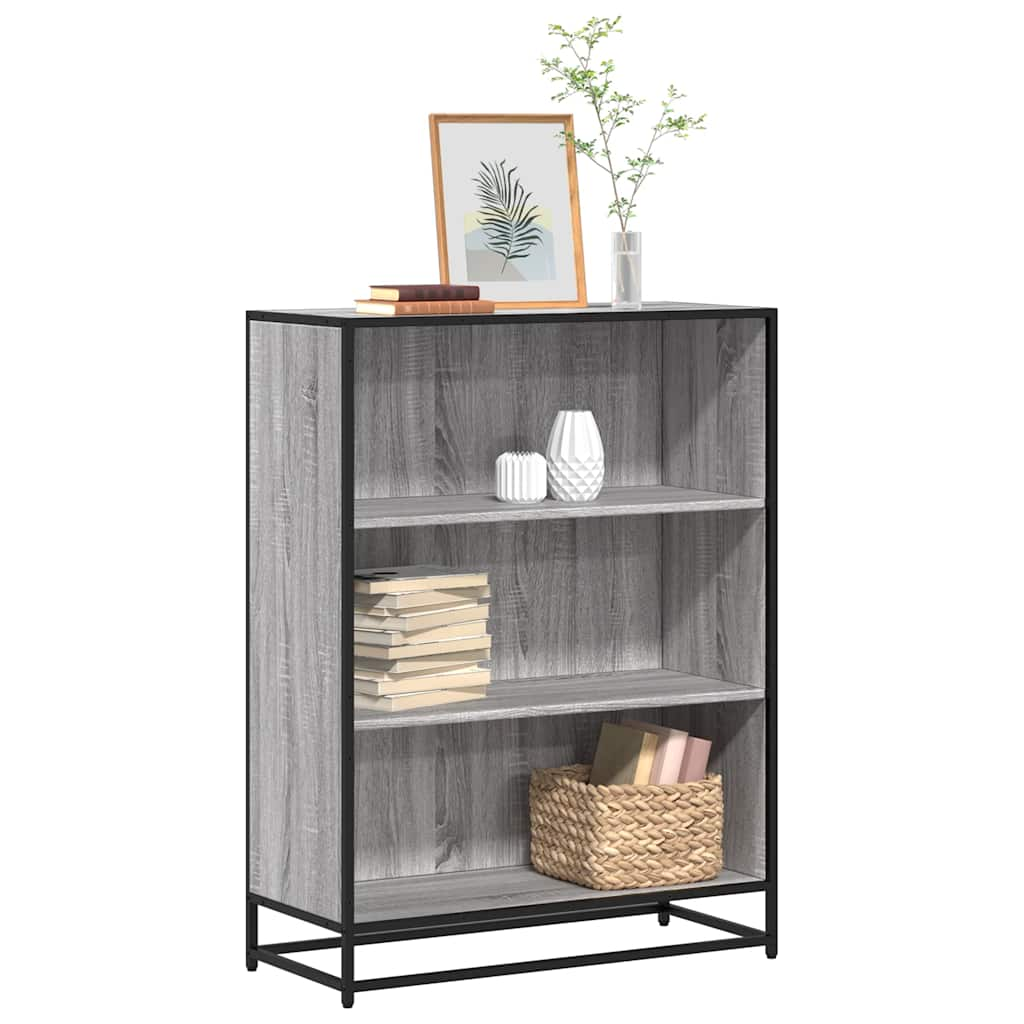 Book Cabinet Grey Sonoma 80.5x35x107.5 cm Engineered Wood