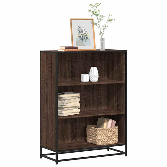 Book Cabinet Brown Oak 80.5x35x107.5 cm Engineered Wood