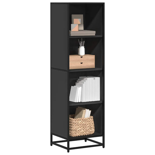 Book Cabinet Black 40x35x139 cm Engineered Wood