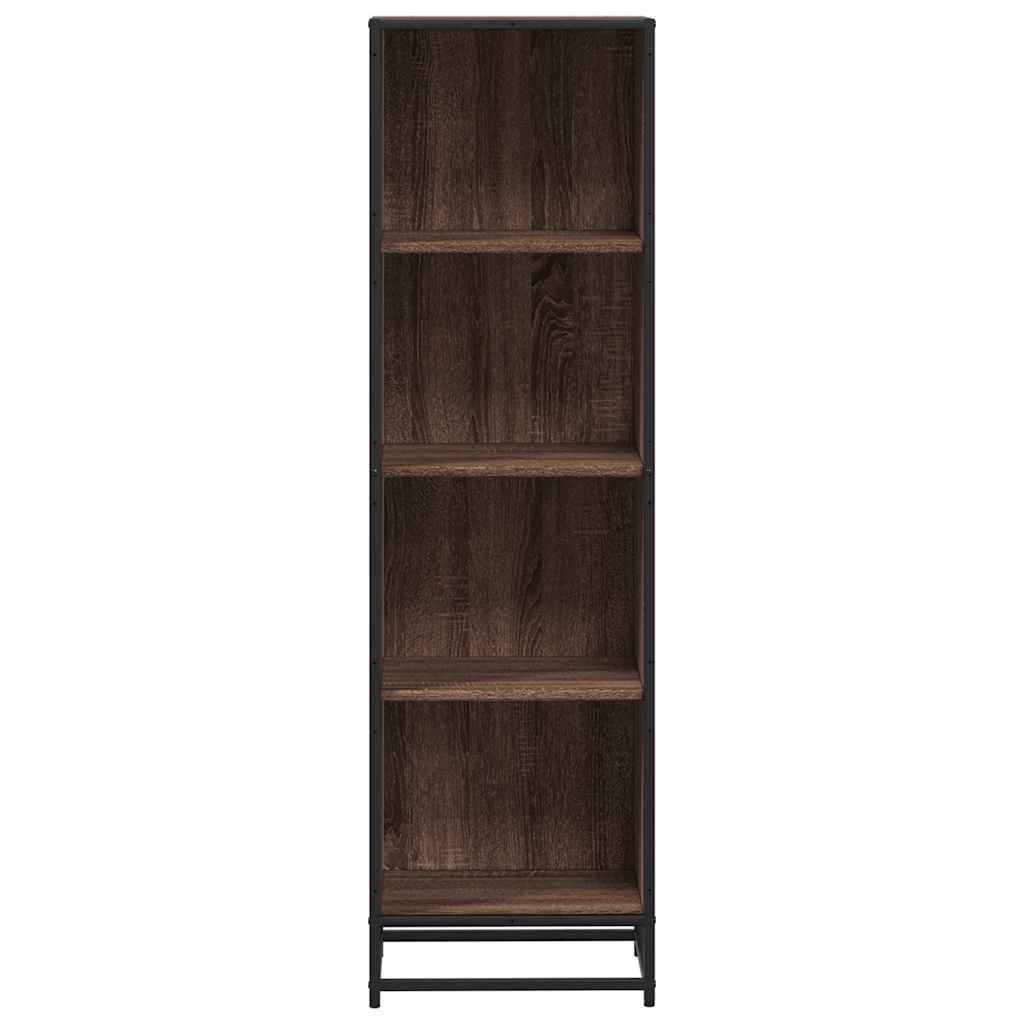 Book Cabinet Brown Oak 40x35x139 cm Engineered Wood