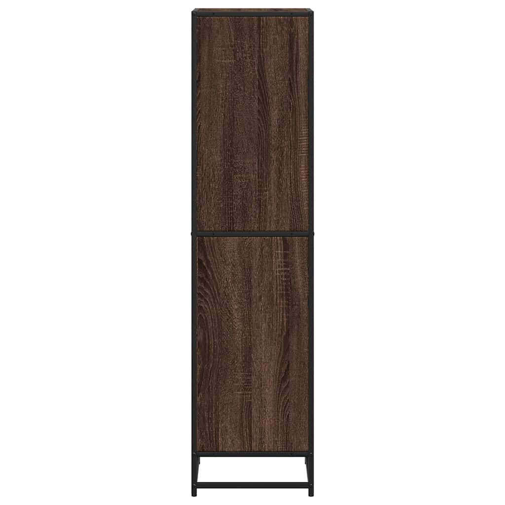 Book Cabinet Brown Oak 40x35x139 cm Engineered Wood