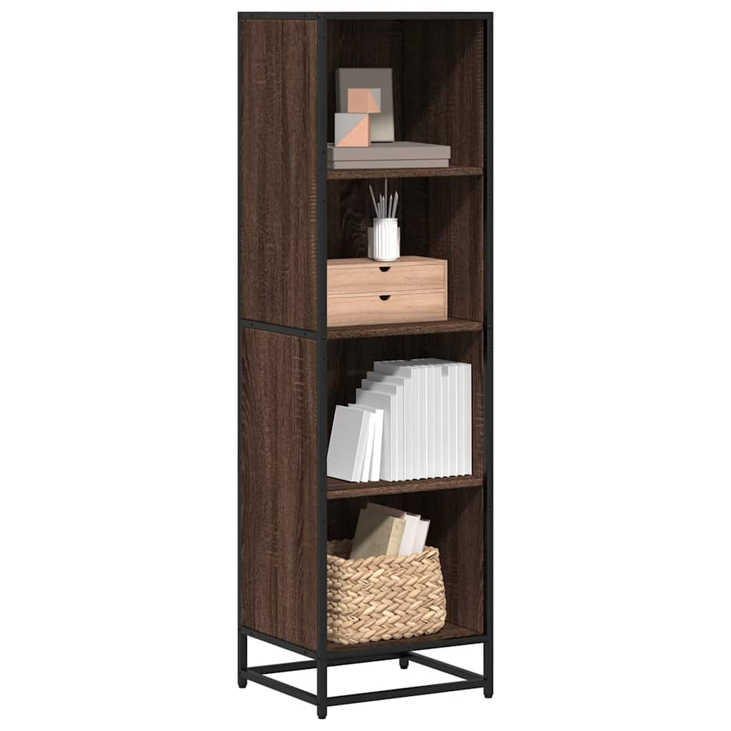 Book Cabinet Brown Oak 40x35x139 cm Engineered Wood