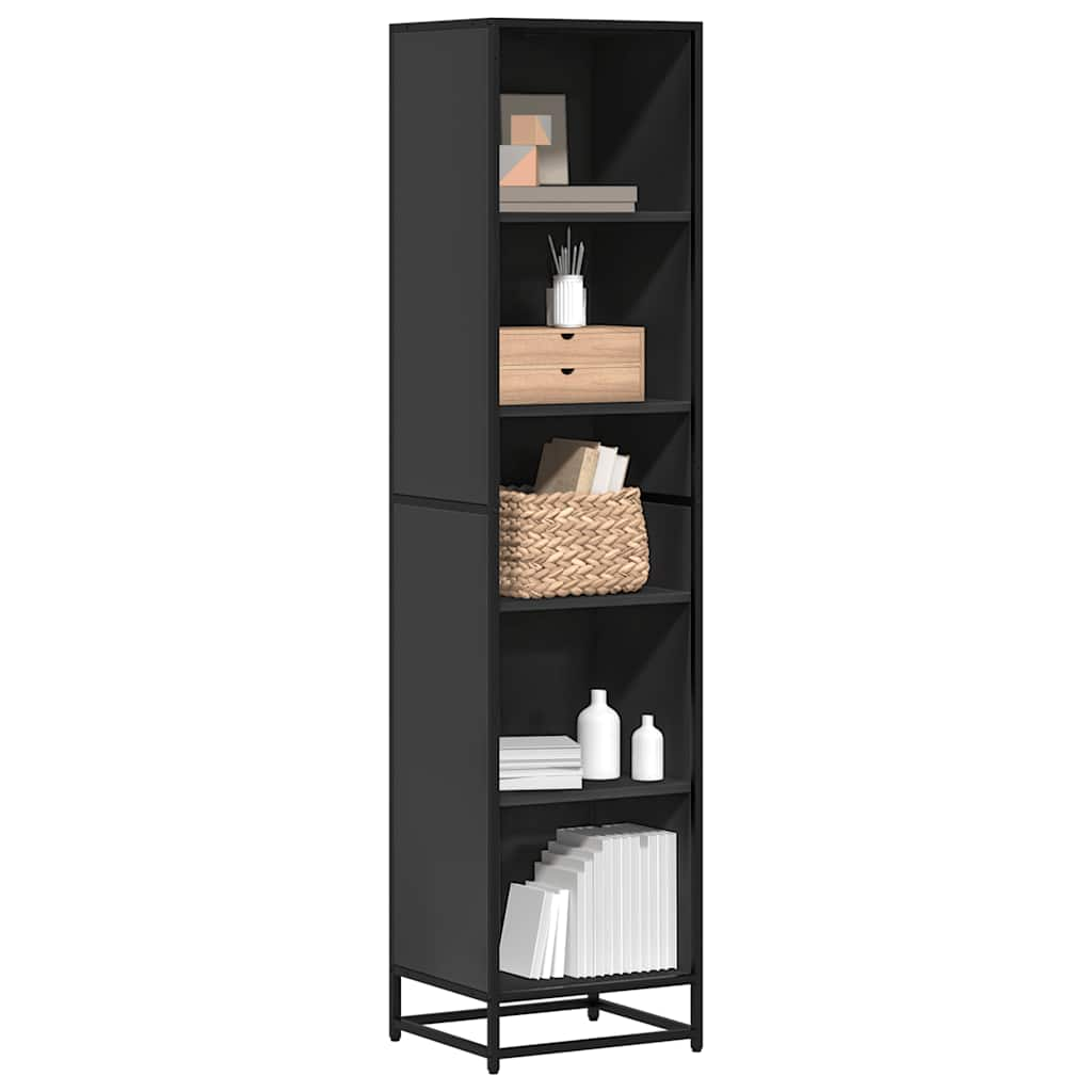 Book Cabinet Black 40x35x170.5 cm Engineered Wood