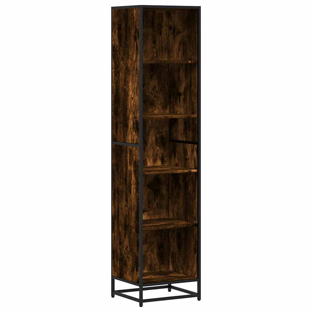 Book Cabinet Smoked Oak 40x35x170.5 cm Engineered Wood