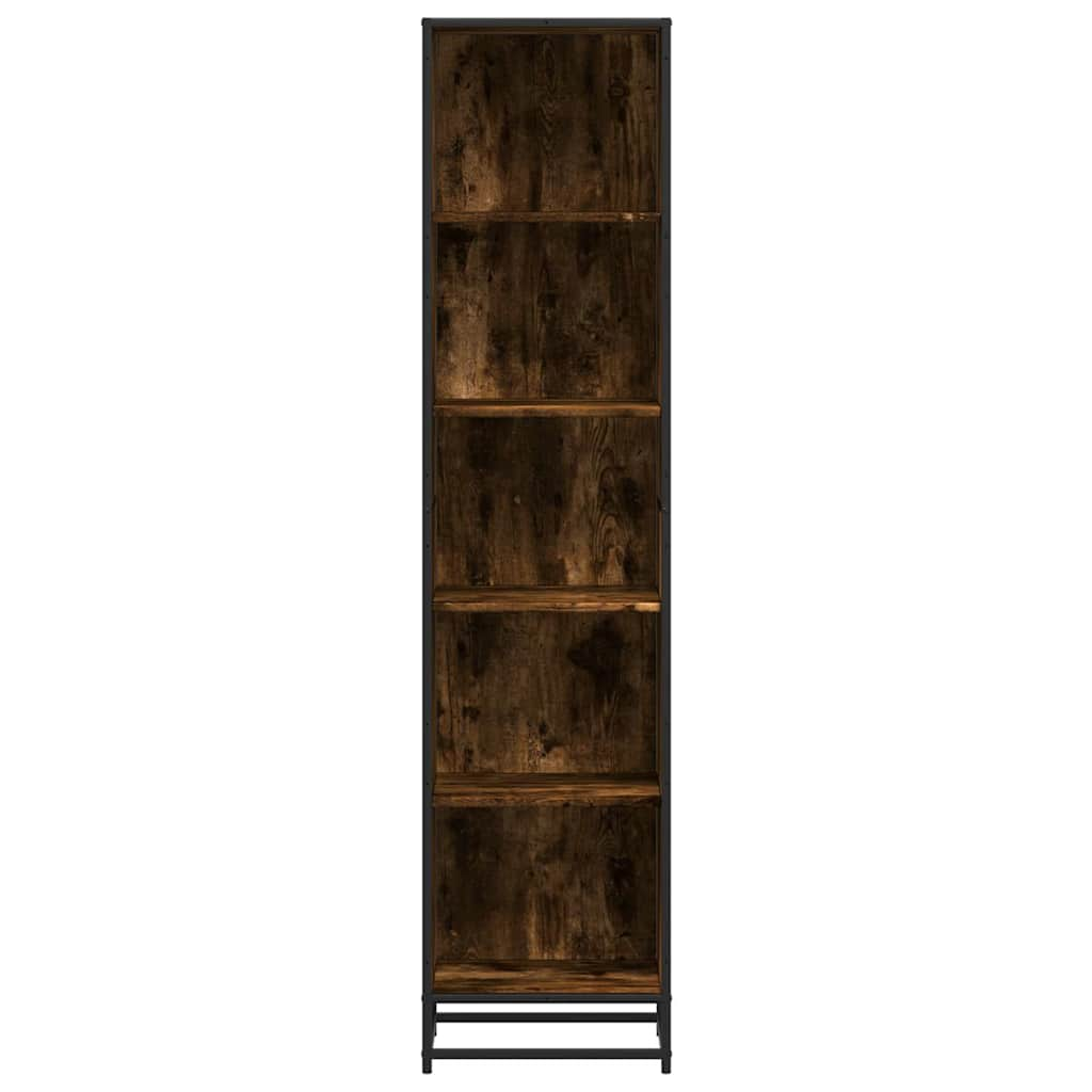 Book Cabinet Smoked Oak 40x35x170.5 cm Engineered Wood