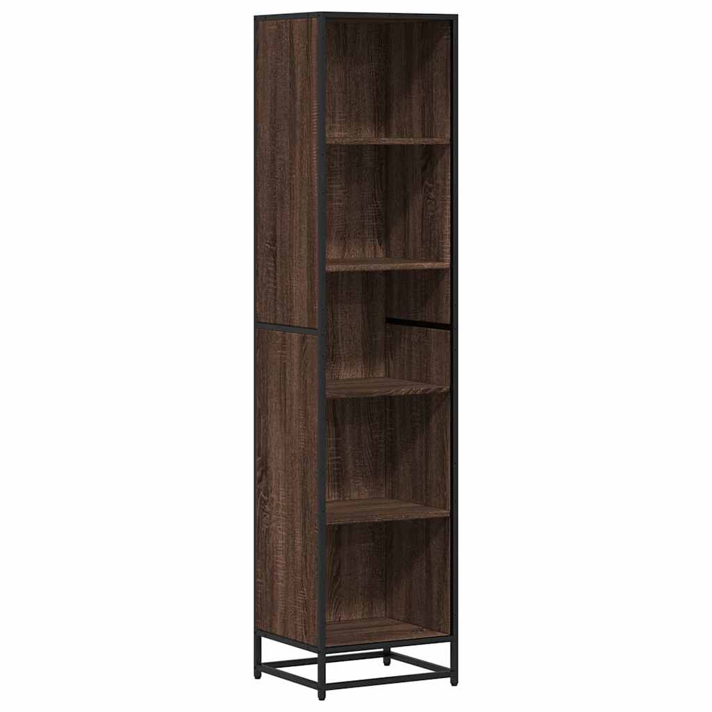 Book Cabinet Brown Oak 40x35x170.5 cm Engineered Wood