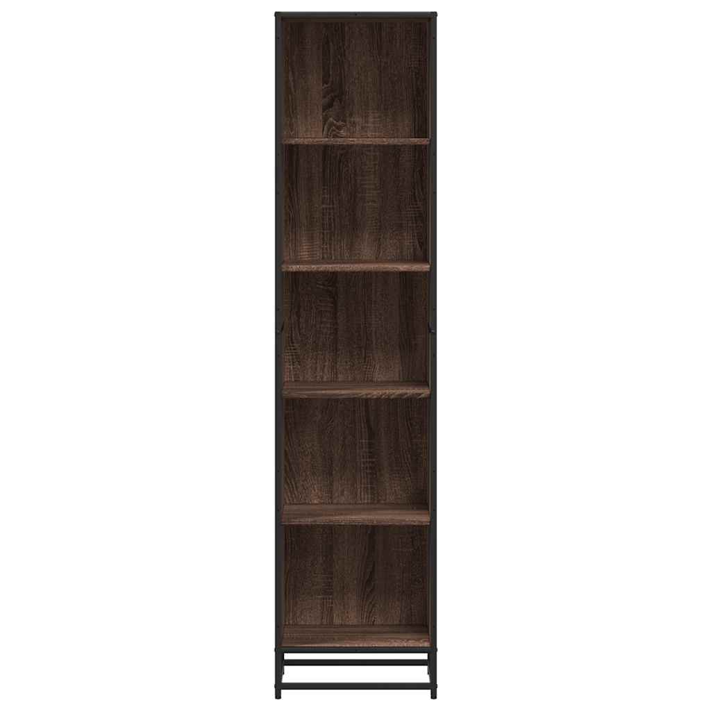 Book Cabinet Brown Oak 40x35x170.5 cm Engineered Wood