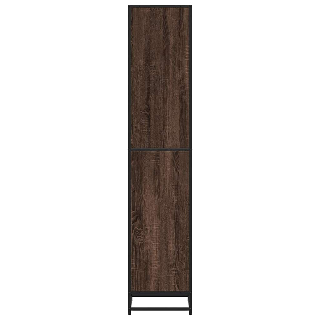 Book Cabinet Brown Oak 40x35x170.5 cm Engineered Wood