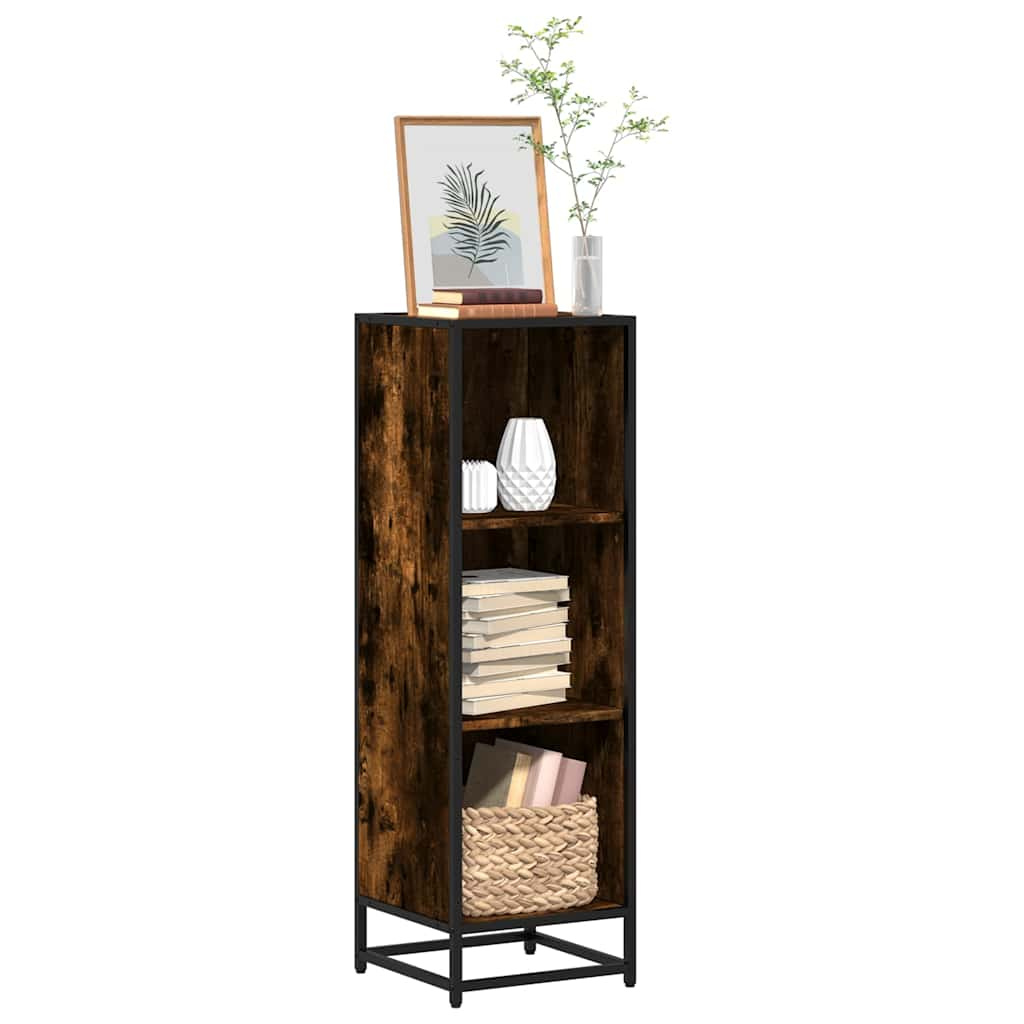 Book Cabinet Smoked Oak 33.5x33x107.5 cm Engineered Wood