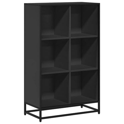 Book Cabinet Black 65.5x33x107.5 cm Engineered Wood