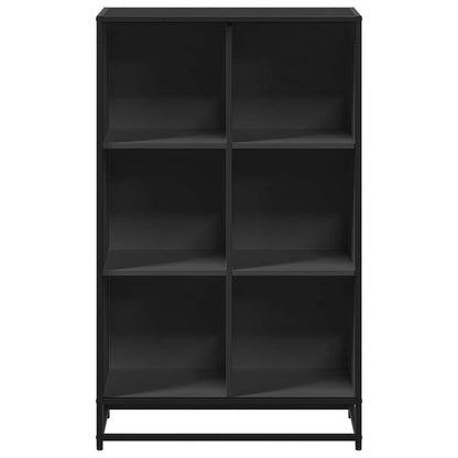 Book Cabinet Black 65.5x33x107.5 cm Engineered Wood