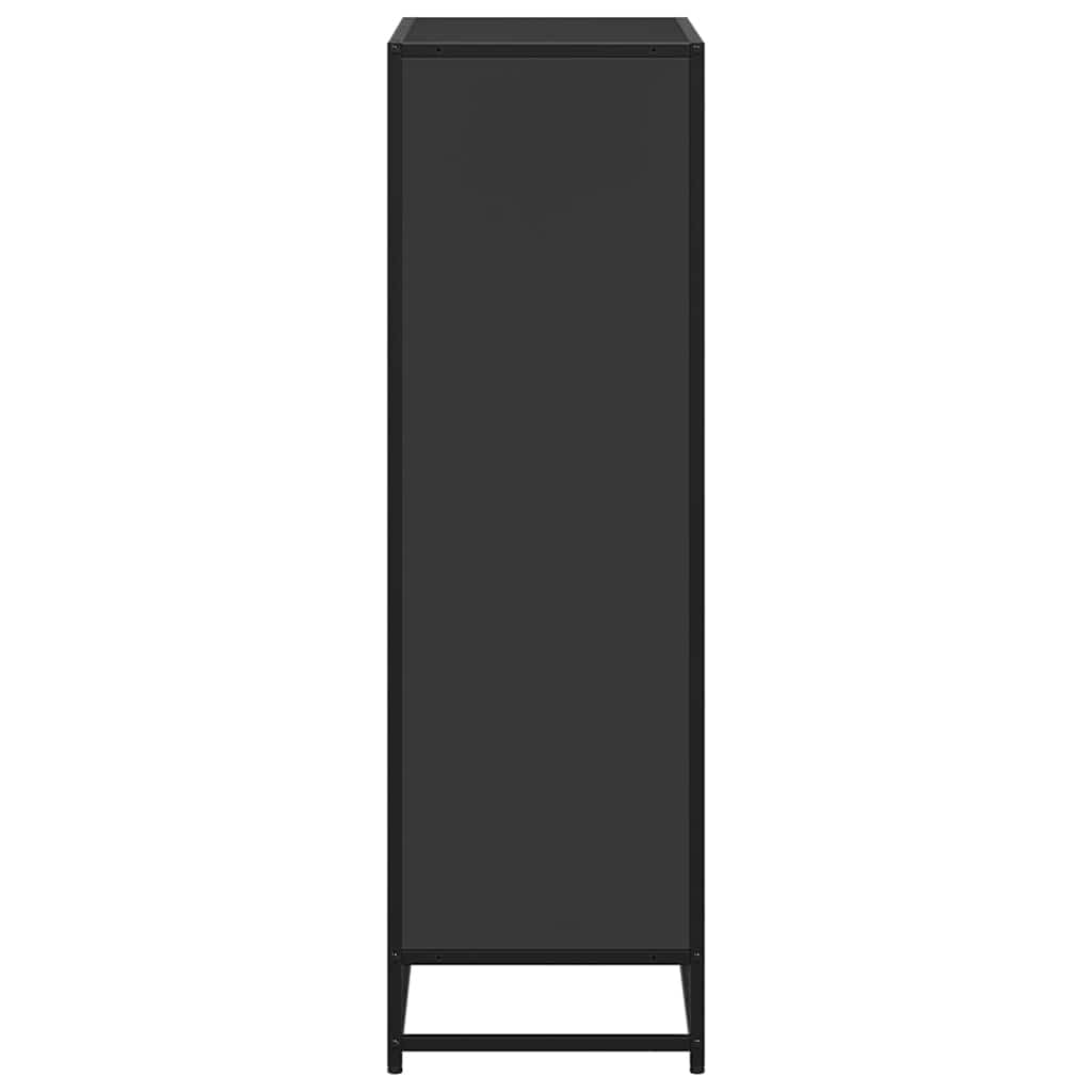 Book Cabinet Black 65.5x33x107.5 cm Engineered Wood