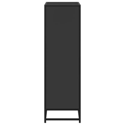 Book Cabinet Black 65.5x33x107.5 cm Engineered Wood