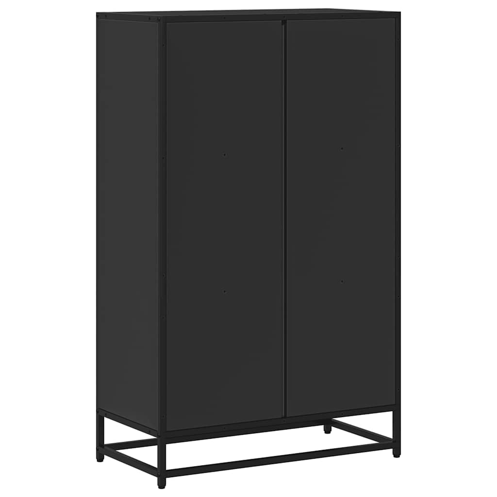 Book Cabinet Black 65.5x33x107.5 cm Engineered Wood