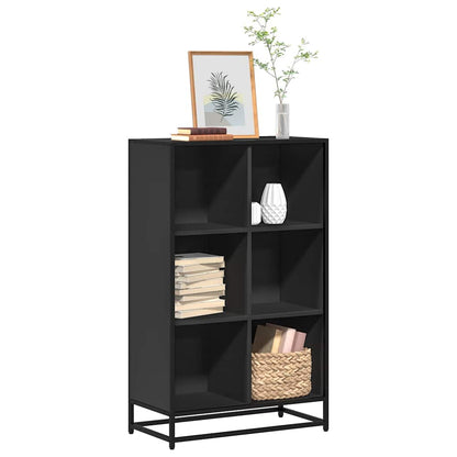 Book Cabinet Black 65.5x33x107.5 cm Engineered Wood